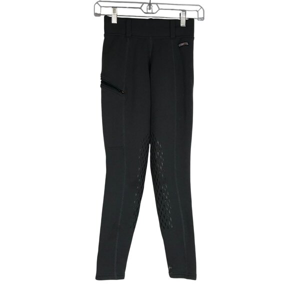 KERRITS - WOMEN'S XSMALL -GRAY POLYESTER BLEND RIDING BREECHES PANTS - Picture 1 of 10